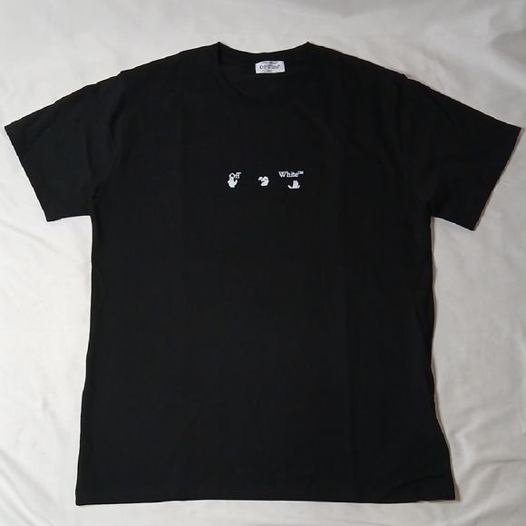 Off-White Other - Off-White Black Short-Sleeve Tee with White Chest Icons